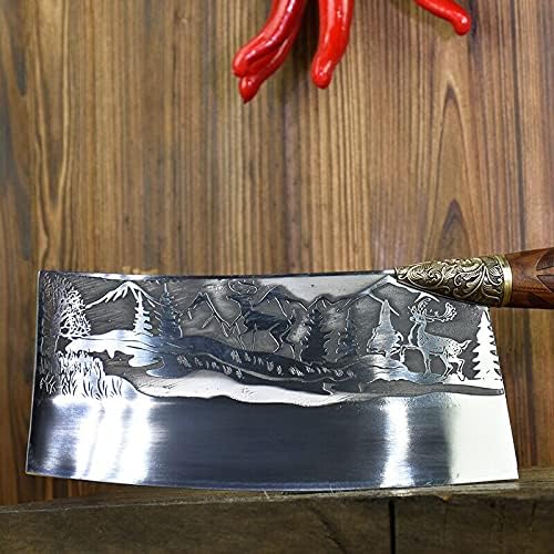 Cleaver nož, meso cijepač, kuhinjski nož u starom stilu Longquan ručno izrađeno kovanje, oštrica za rezanje, nož za rezanje, noževi