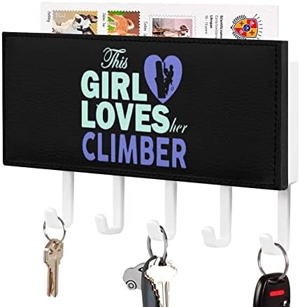 Djevojka voli penjački stilski držač za ključeve zid montirani nosač nosača zida ukrasan sa 7 kuka za ulazne hodnika ulaznih vrata